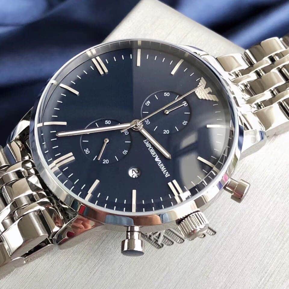 Emporio Armani Two-Hand Stainless Steel Men's Watch - AR1648